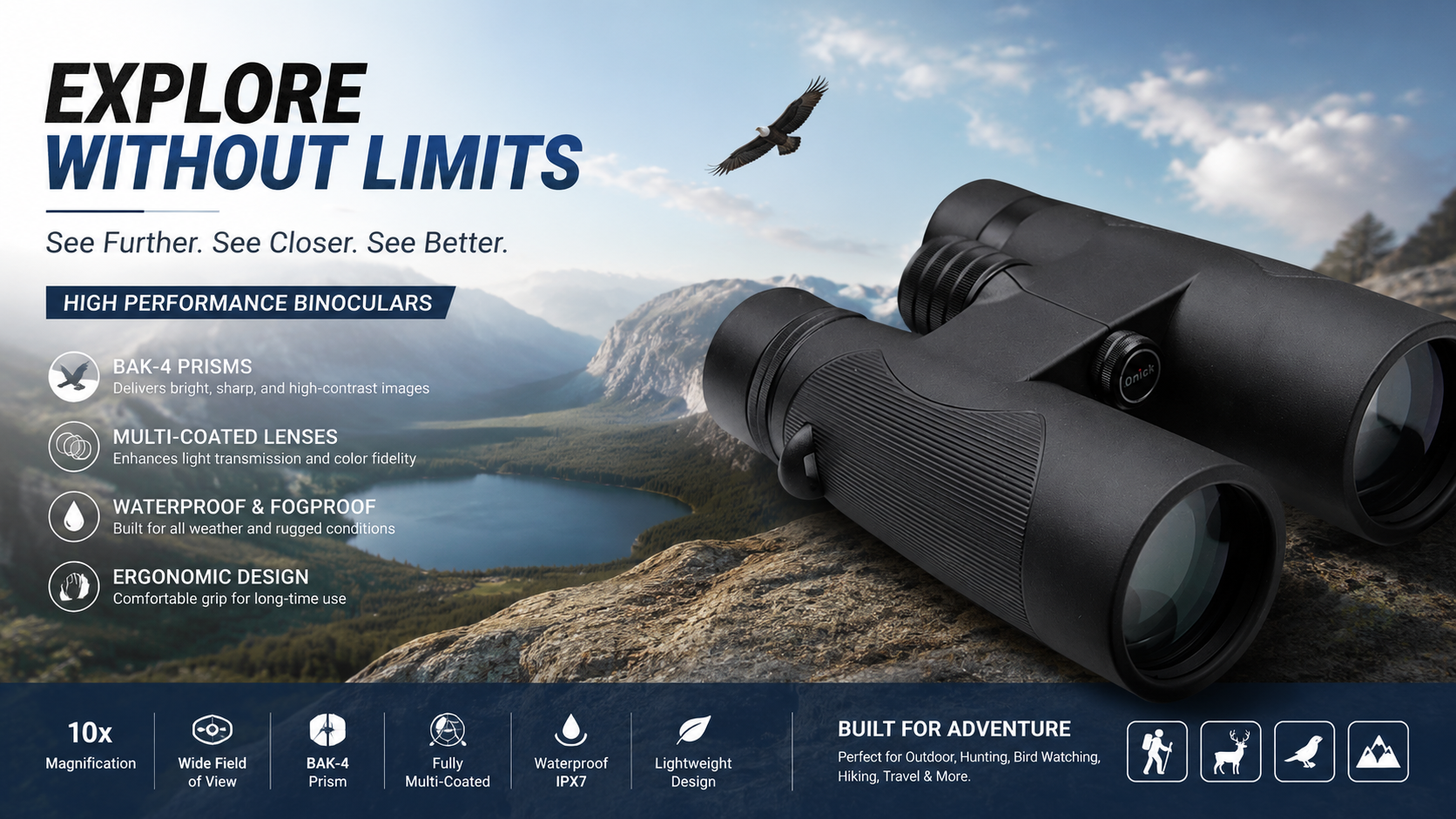 Explore Without Limits | High-Performance HD Binoculars for Outdoor & Hunting