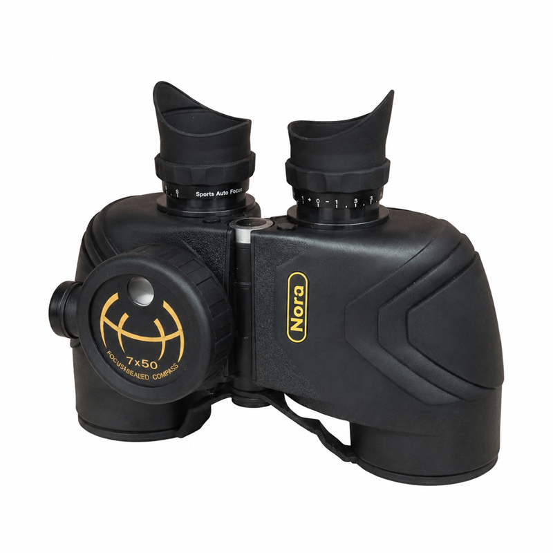 Nora Voyager 7515 7x50 Professional Marine Binoculars with Integrated Compass for Navigation and Boating
