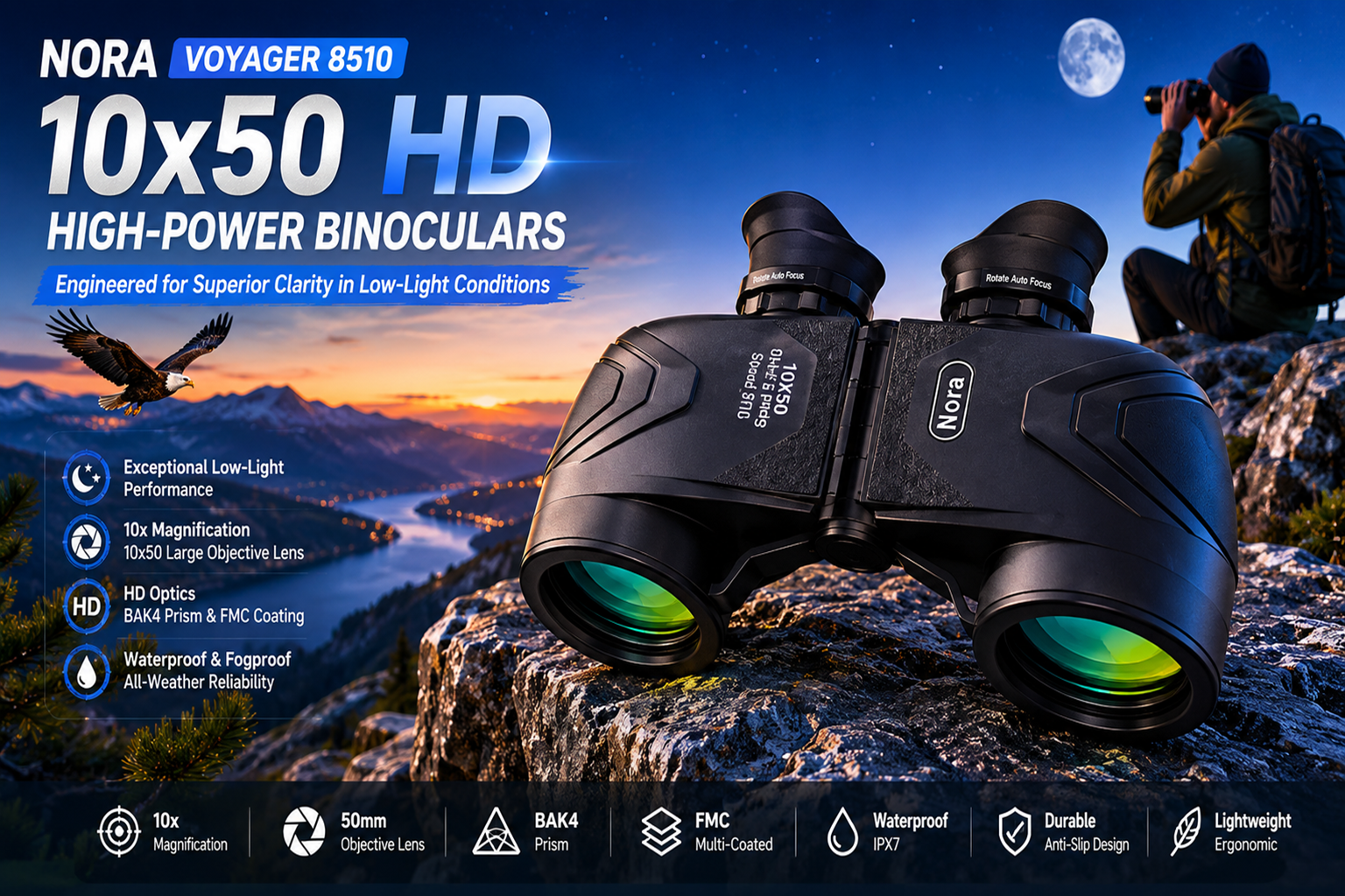Nora Unveils Voyager 8510 10x50 High-Power Binoculars Engineered for Superior Clarity in Low-Light Conditions